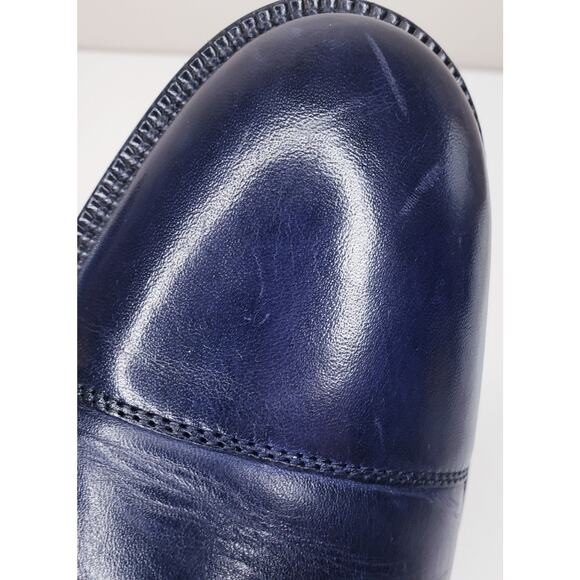 COLE HAAN Cap Toe Oxford Leather Dress Shoes Navy Basket Weave Men's Size 9M - Picture 15 of 16